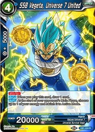 SSB Vegeta, Universe 7 United (DB1-024) - Draft Box 04  Dragon Brawl