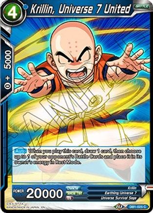 Krillin, Universe 7 United (DB1-025) - Draft Box 04  Dragon Brawl