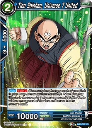 Tien Shinhan, Universe 7 United (DB1-026) - Draft Box 04  Dragon Brawl