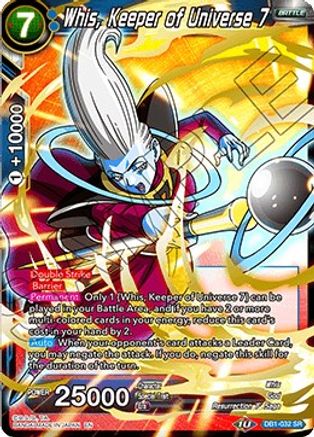 Whis, Keeper of Universe 7 (DB1-032) - Draft Box 04  Dragon Brawl