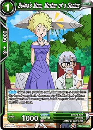 Bulma's Mom, Mother of a Genius (DB1-046) - Draft Box 04  Dragon Brawl Foil