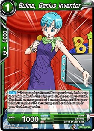 Bulma, Genius Inventor (DB1-047) - Draft Box 04  Dragon Brawl