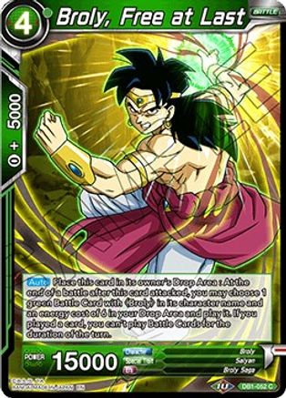 Broly, Free at Last (DB1-052) - Draft Box 04  Dragon Brawl Foil