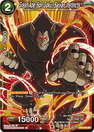 Great Ape Son Goku, Saiyan Instincts (DB1-064) - Draft Box 04  Dragon Brawl