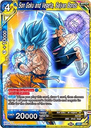 Son Goku and Vegeta, Saiyan Bonds (DB1-089) - Draft Box 04  Dragon Brawl