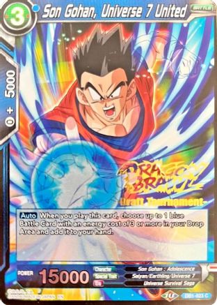 Son Gohan, Universe 7 United (Dragon Brawl Draft Tournament Gold Stamped) (DB1-023) - Promotion Cards