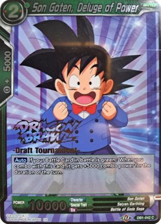 Son Goten, Deluge of Power (Dragon Brawl Draft Tournament Gold Stamped) (DB1-042) - Promotion Cards