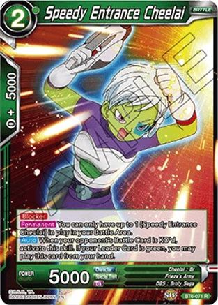 Speedy Entrance Cheelai (Shatterfoil) (BT6-071) - Draft Box 04  Dragon Brawl Foil