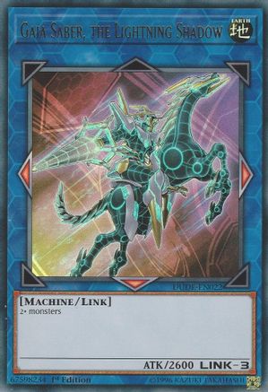 Gaia Saber, the Lightning Shadow (DUDE-EN022) - Duel Devastator 1st Edition