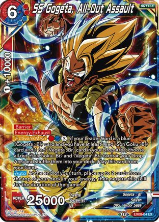 SS Gogeta, All-Out Assault (EX08-04) - Expansion Deck Box Set 08 Magnificent Collection  Forsaken Warrior Foil