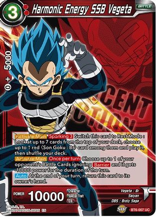 Harmonic Energy SSB Vegeta (BT6-007) - Expansion Deck Box Set 07 Magnificent Collection  Fusion Hero