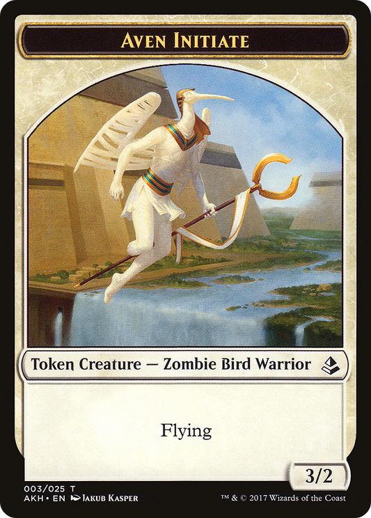 Aven Initiate Token (AKH-003) - Amonkhet Tokens Foil
