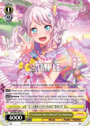 "To Become More Admired" Eve Wakamiya (BD/W63-E012 U) - BanG Dream! Girls Band Party! Vol.2