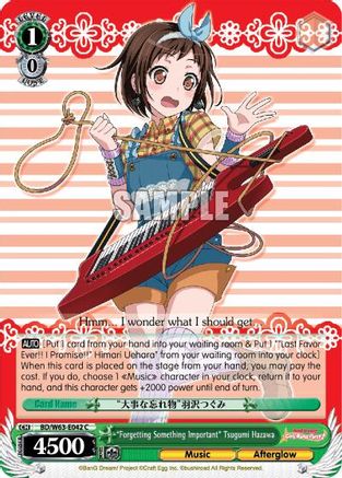 "Forgetting Something Important" Tsugumi Hazawa (BD/W63-E042 C) - BanG Dream! Girls Band Party! Vol.2