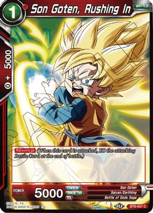 Son Goten, Rushing In (BT8-007) - Malicious Machinations Foil