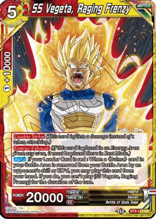 SS Vegeta, Raging Frenzy (BT8-111) - Malicious Machinations Foil