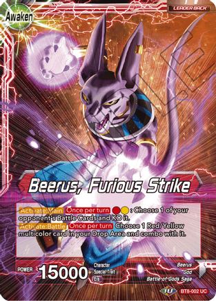 Beerus // Beerus, Furious Strike (BT8-002) - Malicious Machinations Foil