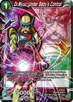 Dr.Myuu, Under Baby's Control (Event Pack 05) (BT3-017) - Promotion Cards