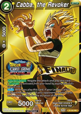 Cabba, the Revoker (Championship Final 2019) (Finalist) (P-141) - Tournament Promotion Cards