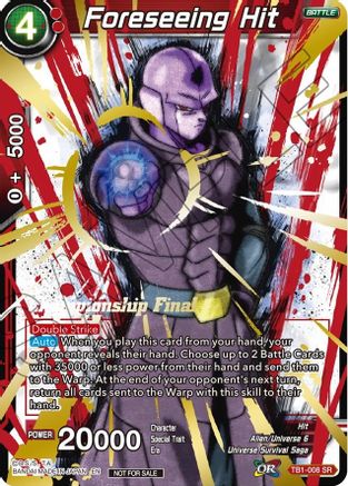 Foreseeing Hit (Championship Final 2019) (TB1-008) - Tournament Promotion Cards