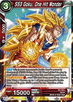 SS3 Goku, One Hit Wonder (BT8-003_PR) - Malicious Machinations PreRelease Cards