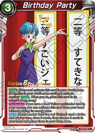 Birthday Party (BT8-020_PR) - Malicious Machinations PreRelease Cards