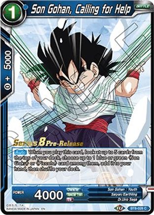Son Gohan, Calling for Help (BT8-028_PR) - Malicious Machinations PreRelease Cards