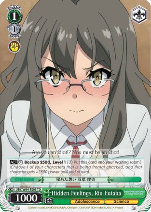 Hidden Feelings, Rio Futaba (SBY/W64-TE05 TD) - Rascal Does Not Dream of Bunny Girl Senpai