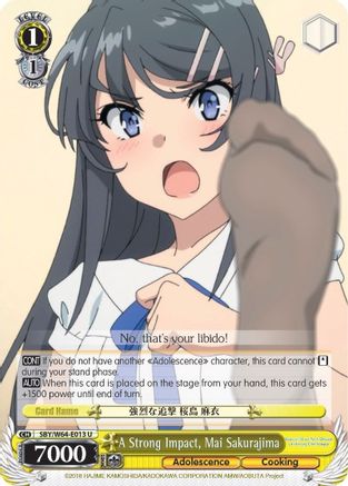 A Strong Impact, Mai Sakurajima (SBY/W64-E013 U) - Rascal Does Not Dream of Bunny Girl Senpai