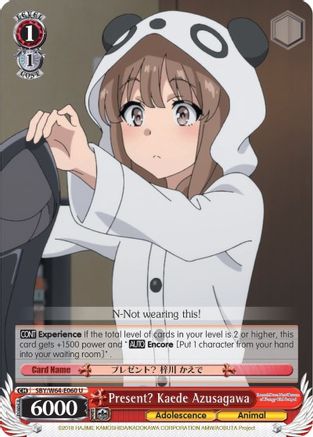 Present? Kaede Azusagawa (SBY/W64-E060 U) - Rascal Does Not Dream of Bunny Girl Senpai