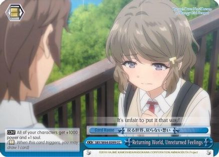Returning World, Unreturned Feelings (SBY/W64-E099 CC) - Rascal Does Not Dream of Bunny Girl Senpai