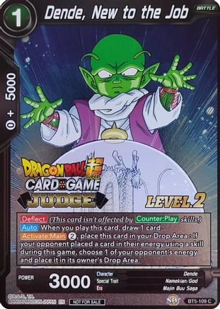 Dende, New to the Job (Level 2) (BT5-109) - Judge Promotion Cards