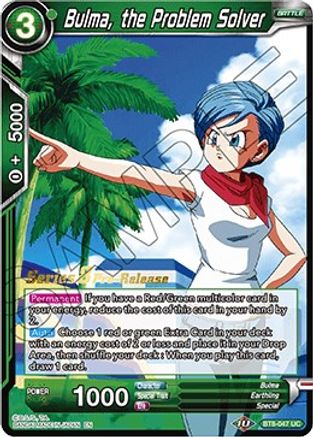 Bulma, the Problem Solver (BT8-047_PR) - Malicious Machinations PreRelease Cards