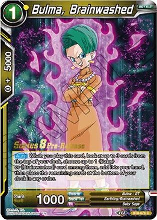 Bulma, Brainwashed (BT8-076_PR) - Malicious Machinations PreRelease Cards