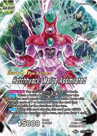 Dr.Lychee & Hatchhyack // Hatchhyack, Malice Assimilated (BT8-089_PR) - Malicious Machinations PreRelease Cards