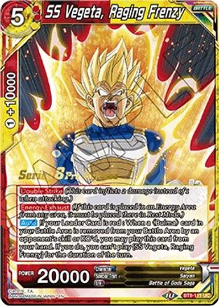 SS Vegeta, Raging Frenzy (BT8-111_PR) - Malicious Machinations PreRelease Cards