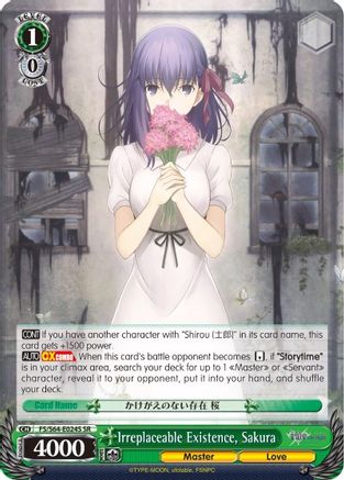 Irreplaceable Existence, Sakura (SR) (FS/S64-E024S SR) - Fate/stay night [Heaven’s Feel]