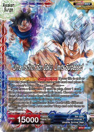 Son Goku // Ultra Instinct Son Goku, Limits Surpassed (BT9-100) - Universal Onslaught Foil