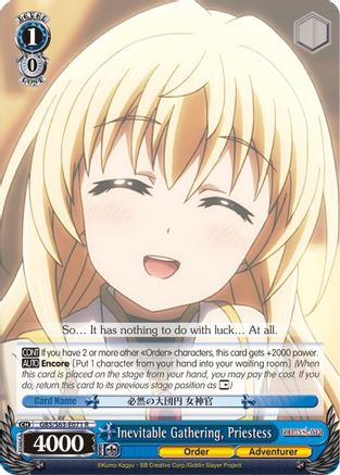 Inevitable Gathering, Priestess (GBS/S63-E071 R) - Goblin Slayer