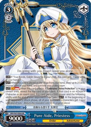 Pure Aide, Priestess (GBS/S63-E064 RR) - Goblin Slayer