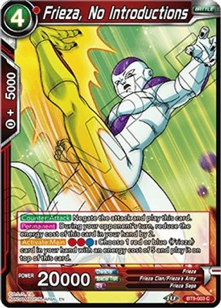 Frieza, No Introductions (BT9-003) - Universal Onslaught