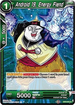 Android 19, Energy Fiend (BT9-041) - Universal Onslaught Foil