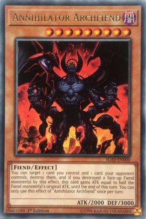 Annihilator Archfiend (IGAS-EN000) - Ignition Assault 1st Edition