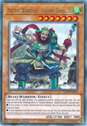 Ancient Warriors - Valiant Zhang De (IGAS-EN013) - Ignition Assault 1st Edition