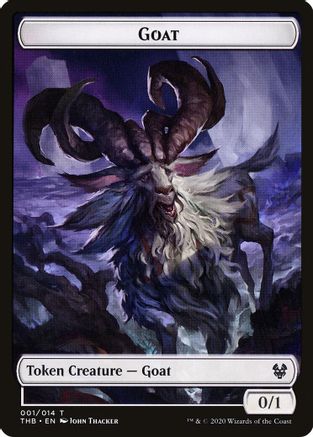 Goat // Satyr Double-Sided Token (THB-1 // 9) - Theros Beyond Death Tokens Foil