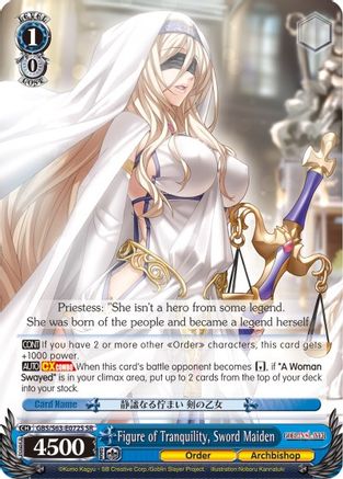 Figure of Tranquility, Sword Maiden (SR) (GBS/S63-E072S SR) - Goblin Slayer