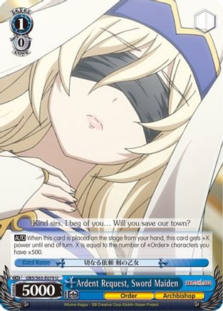 Ardent Request, Sword Maiden (GBS/S63-E079 U) - Goblin Slayer