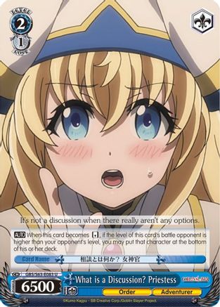 What is a Discussion? Priestess (GBS/S63-E083 U) - Goblin Slayer