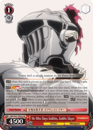 He Who Slays Goblins, Goblin Slayer (SR) (GBS/S63-TE03S SR) - Goblin Slayer