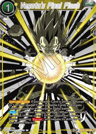 Vegeta's Final Flash (BT9-133) - Universal Onslaught
